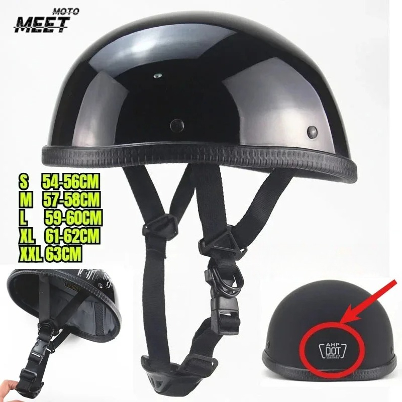 Motorcycle Gear Vintage - DOT-Zertifizierter Unisex Retro Motorradhelm Vintage MTB