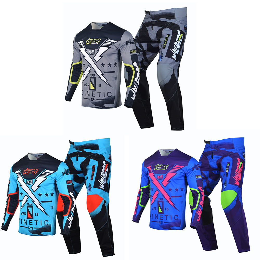 Motorcycle Gear Bundle - Willbros Motocross MX Gear Set Offroad-Trikot