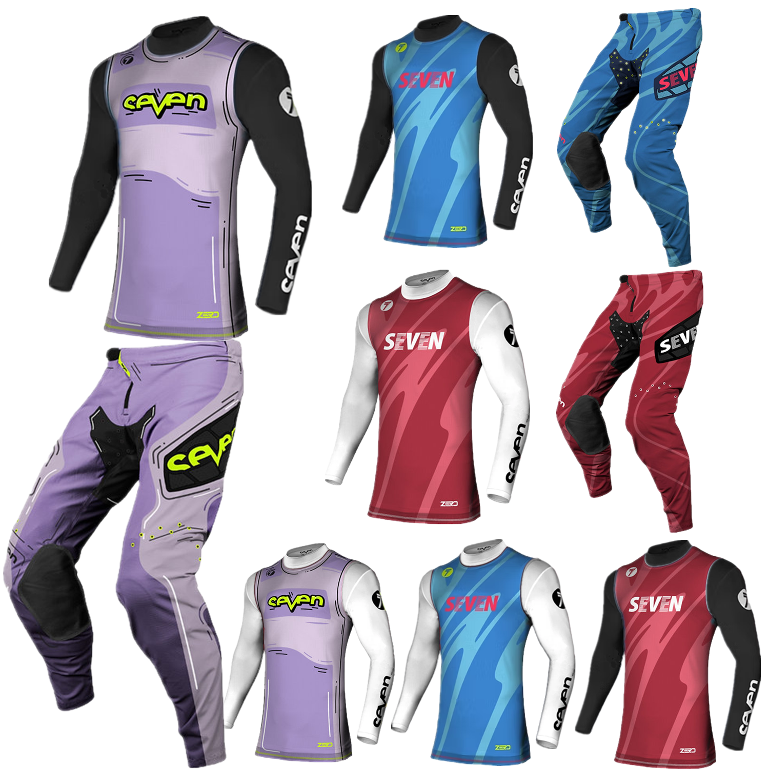 Motorcycle Gear Bundle - 2026.6 Seven MX Combos Motocross-Ausrüstungsset Offroad-Moto-Trikot-Set