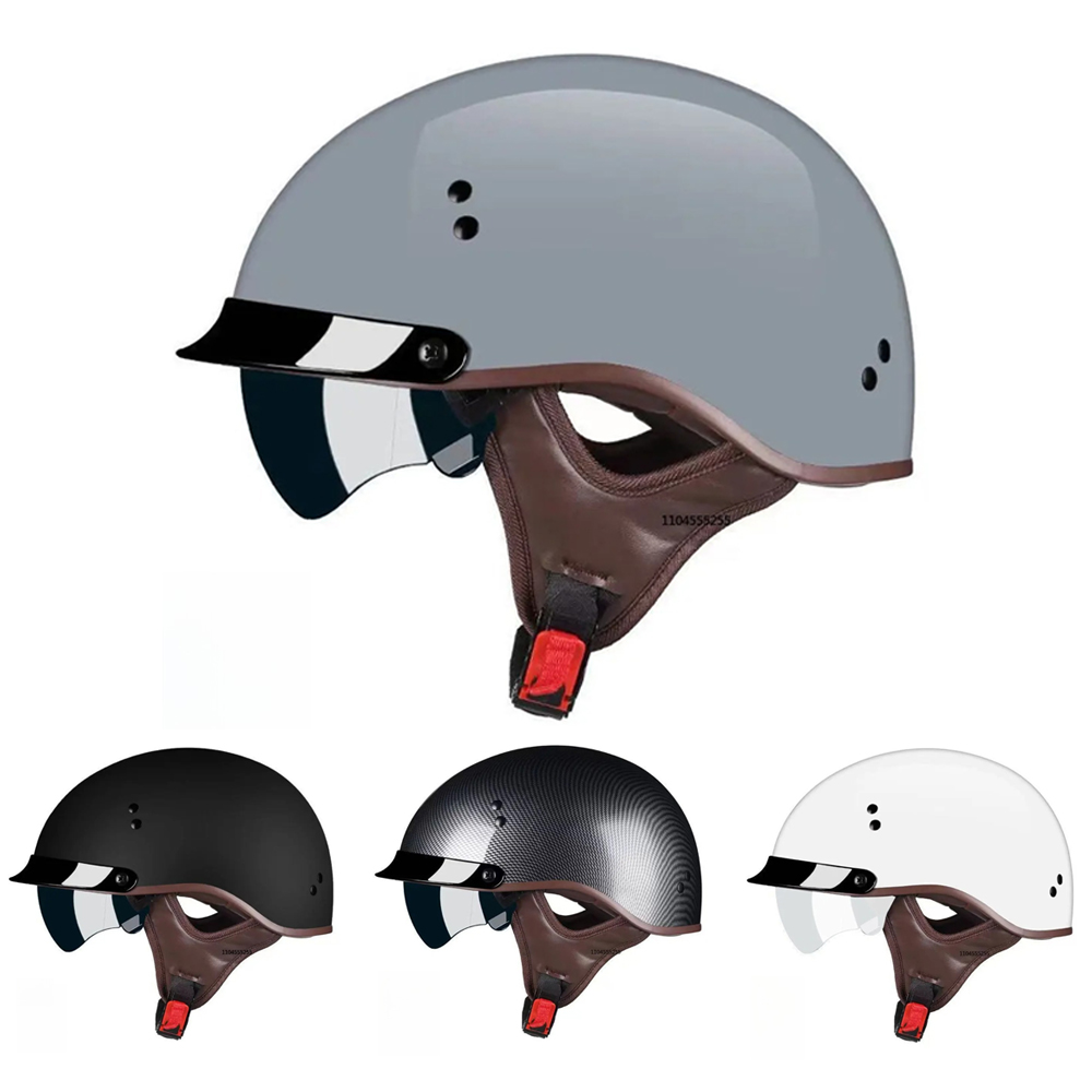 Motorcycle Gear Vintage - Motorradhelm DOT-Zertifizierung Vintage Deutscher Halbhelm Open