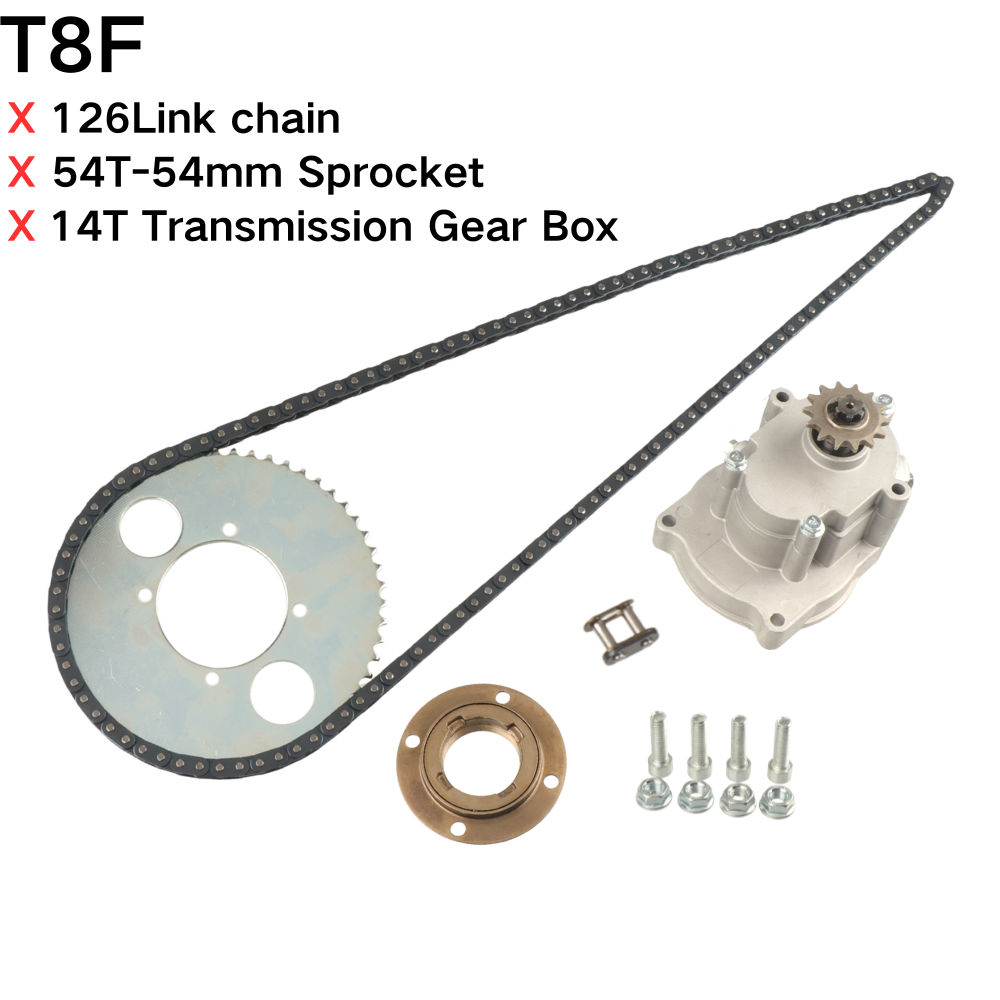 Motorcycle Gear Bundle - T8F 44T/54T 4-Bolzen-Hinterradritzel 126 Glieder T8F